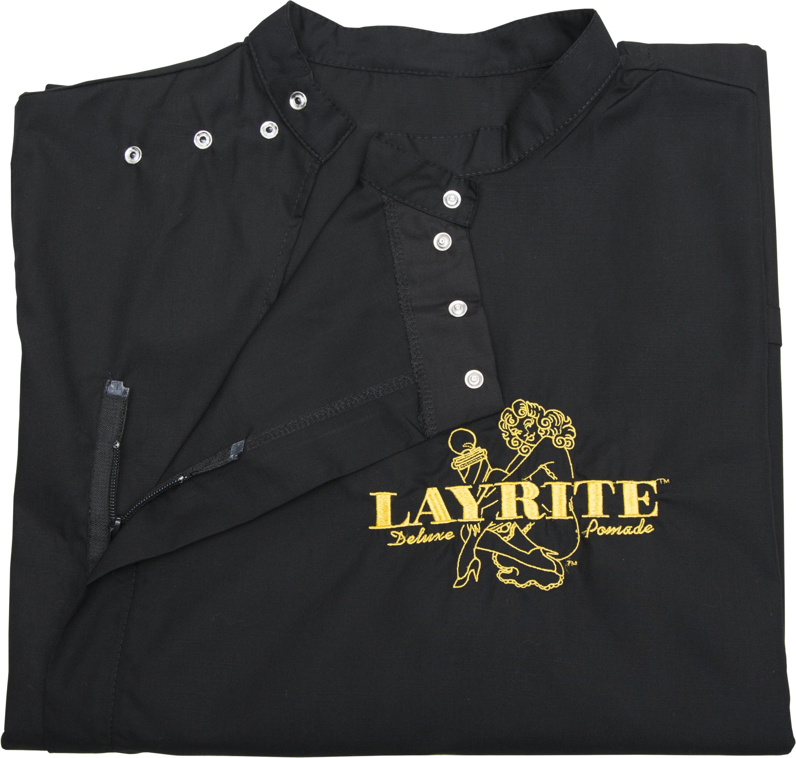 Layrite Official Barber Smock. Black - Image 3