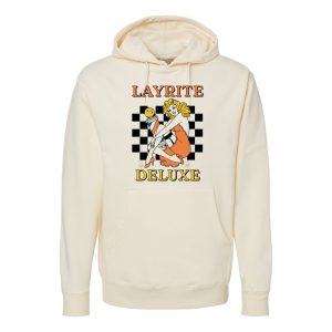 Checkerboard Bone White Pullover Hoodie