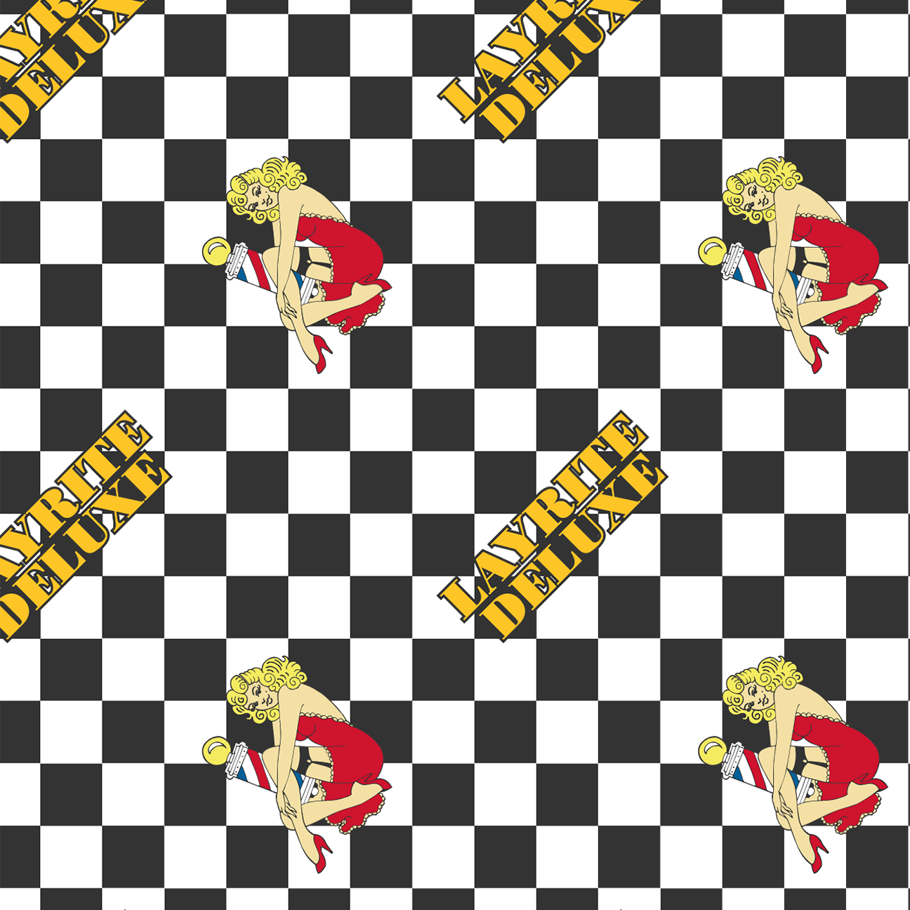 Checkers Limited Edition Black/White Chair Cloth - Image 2